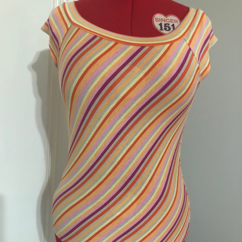 3 for $10 Vintage candy stripe top